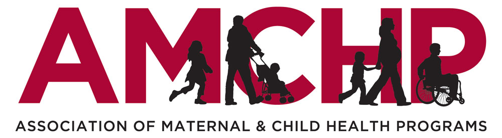 AMCHP Logo with drawings of various people with disabilities 